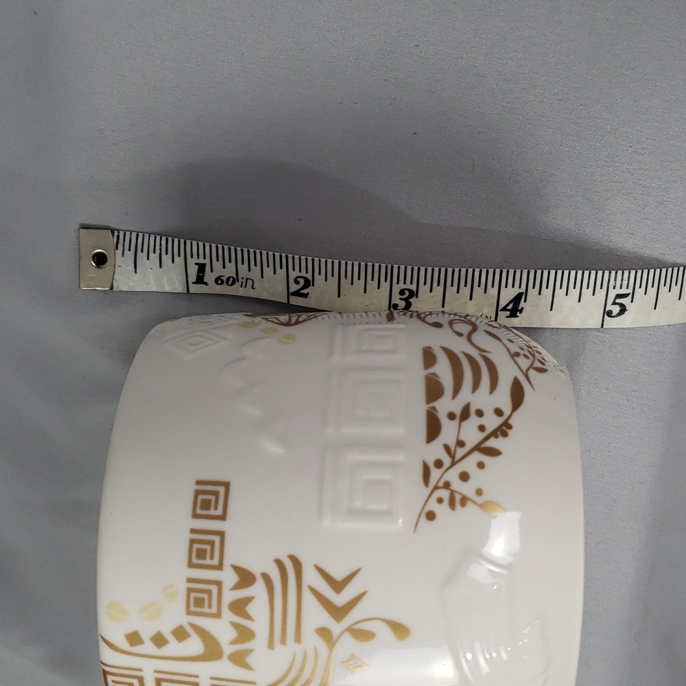Starbucks 2012 New Bone China Coffee Mug Textured Asian Detail - Picture 9 of 9